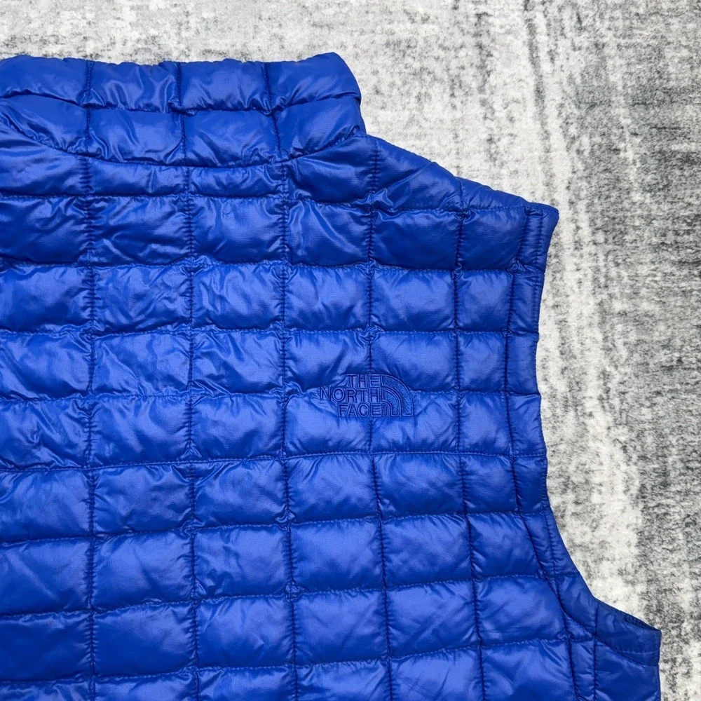 The North Face Thermoball‎ Eco Vest Mens Medium Blue Quilted Puffer Insulated